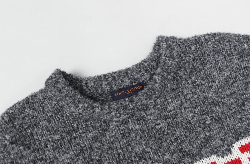 Louis Vuitton Intarsia Logo Wool Sweater
